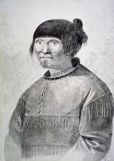 Portrait of Tattooed native from island of Unalaska by John Webber