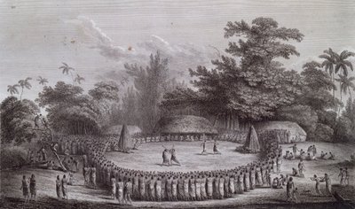 Tonga Islands: Welcoming ceremony for Captain James Cook by John Webber