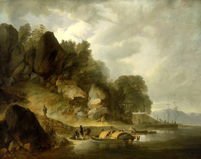 View of Macau, near the Guangdong River. Oil on canvas by John Webber
