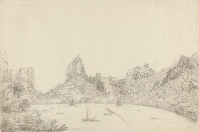 View of the Harbour of Taloo in the Island of Eimeo by John Webber