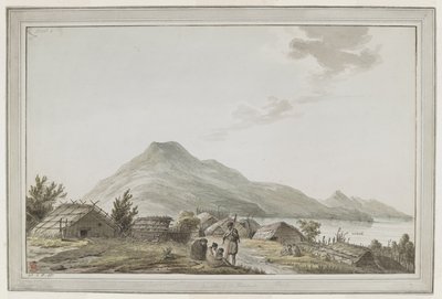 View of the Hippah, or Fortified Village, at the South-West Point of Motuara in Queen Charlotte Sound by John Webber