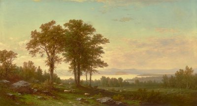 River Landscape with Sheep by John William Casilear