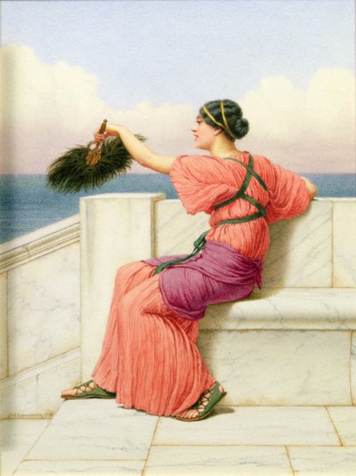 A Classical Beauty by Sea by John William Godward