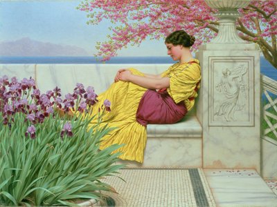 Under the Blossom that Hangs on the Bough, 1917 by John William Godward