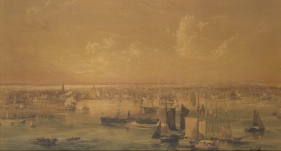 New York from the East River by John William Hill