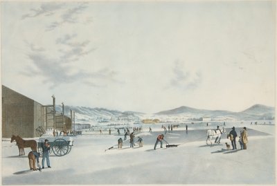 Rockland Lake - Cutting Ice. View From the North East, pub. 1849 by John William Hill