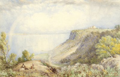 View of the Hudson River from the Palisades, New York, with Rainbow by John William Hill