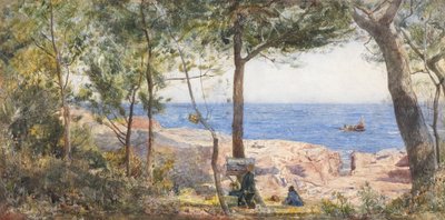 An Artist Painting by the Sea by John William Inchbold