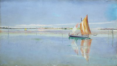 On the Lagoon, Venice by John William Inchbold