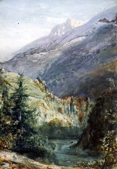 On the Road of Sepey, Switzerland by John William Inchbold