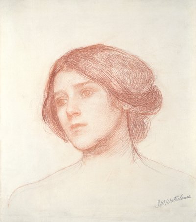 Head of a Girl by John William Waterhouse