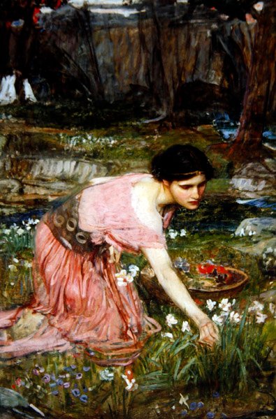 Maidens Picking Flowers by a Stream, c.1911 by John William Waterhouse