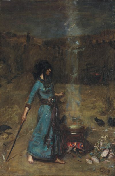Study for The Magic Circle by John William Waterhouse