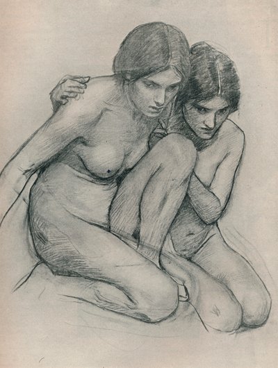 Study for The Nymphs Finding the Head of Orpheus by John William Waterhouse