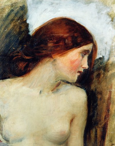 Study for the Head of Echo (detail) by John William Waterhouse