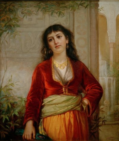 The Unwelcome Companion: A Street Scene in Cairo by John William Waterhouse