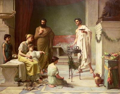 The Visit of a Sick Child to the Temple of Aesculapius by John William Waterhouse