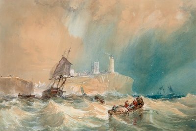 A Trading Brig Running Out of Tynemouth by John Wilson Carmichael
