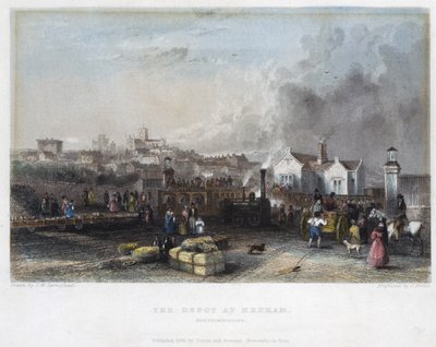 The Depot at Hexham, Newcastle and Carlisle Railway, 1836 by John Wilson Carmichael