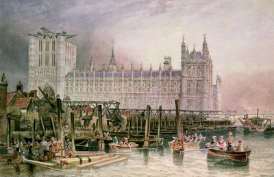 The Houses of Parliament in Course of Erection by John Wilson Carmichael