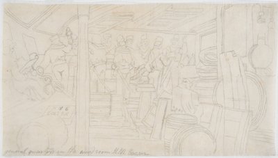 The Wardroom H.M.S. Caesar by John Wilson Carmichael