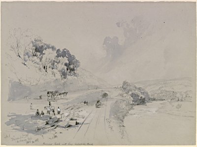 Whitchester Tunnel with Unthank Hall by John Wilson Carmichael