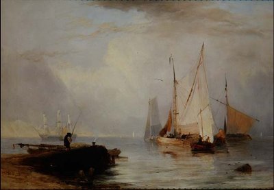 Fishing Scene in the North of England by John Wilson Ewbank