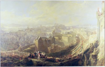 The Entry of George IV into Edinburgh from the Carlton Hill by John Wilson Ewbank