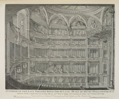 Interior of the Late Theatre Royal, Drury Lane, in London by John Winston