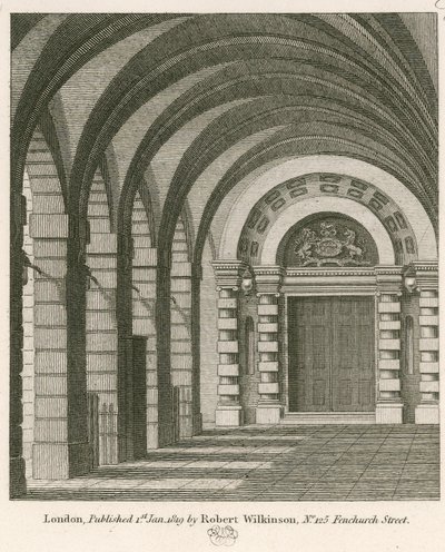The Original Entrance from the Piazza to the Late Covent Garden Theatre, London by John Winston