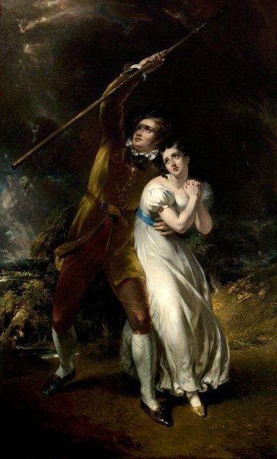 Celadon and Amelia in a Storm, 1840-49 by John Wood