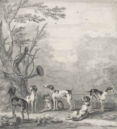 Hounds in a Landscape by John Wootton