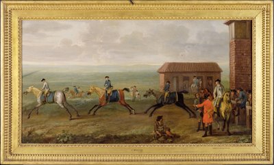 Lord Portmore Watching Racehorses on Exercise on Newmarket Heath, c.1735 by John Wootton