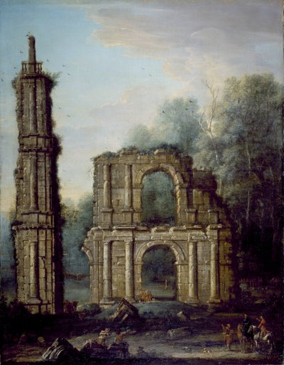 The ruins of Holdenby Castle, Northamptonshire, c.1735-45 by John Wootton