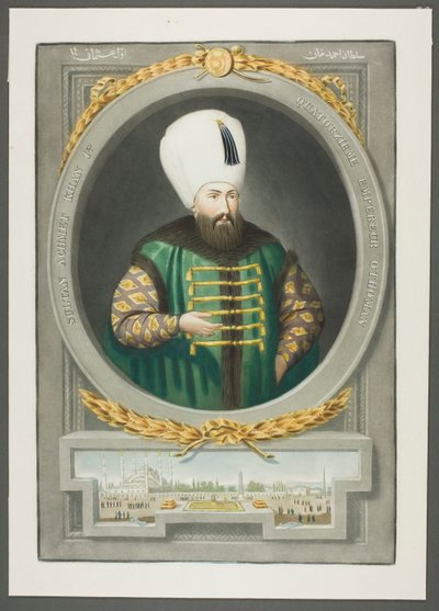 Achmet Kahn I, from Portraits of the Emperors of Turkey by John Young