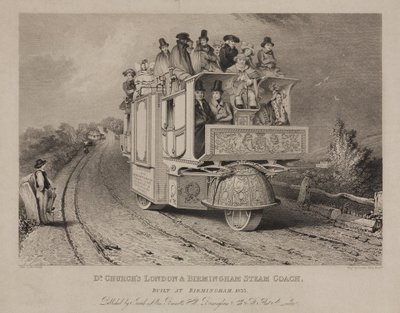 Dr. Churchs London & Birmingham Steam Coach by John after Cooke