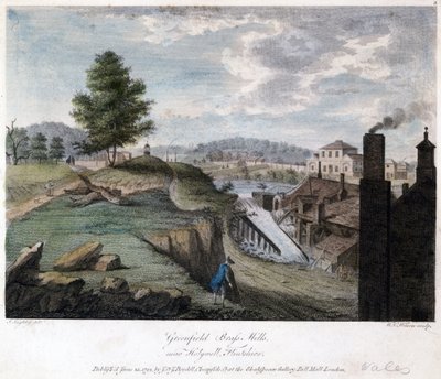 Greenfield Brass Mills, near Holywell, Flintshire, engraved by W.C. Wilson, c.1792 by John after Ingleby