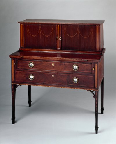 Tambour desk, attributed to the shop of John and Thomas Seymour or to Thomas Seymour