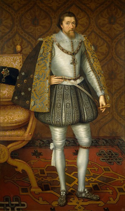 Portrait of King James I of England (1566-1625) by John de Critz