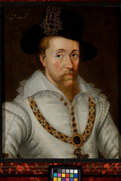 James I & VI (1556-1625) by John de the Elder (studio of) Critz