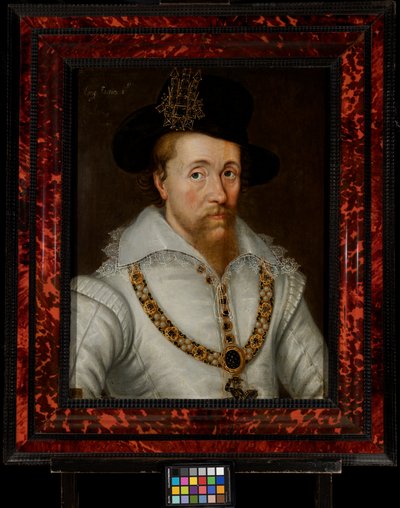 James I & VI (1556-1625) by John de the Elder (studio of) Critz