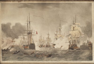 The Battle of the Nile, c. 1800 by John william Edy