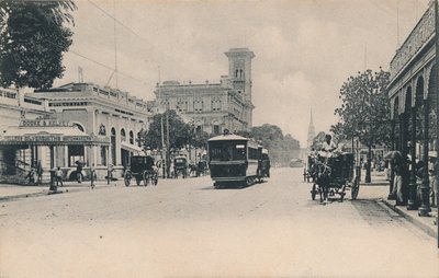 Old Court House Street from the South, Calcutta by Johnston and Hoffmann