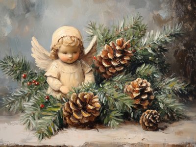 Christmas Angel Pinecones by Jolly and Dash
