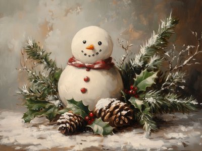 Cozy Winter Snowman by Jolly and Dash