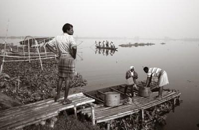 Wetland fishing in Kolkata, 2016 by Jon Nicholson