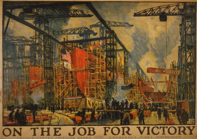 On the Job for Victory, 1918 by Jonas Lie