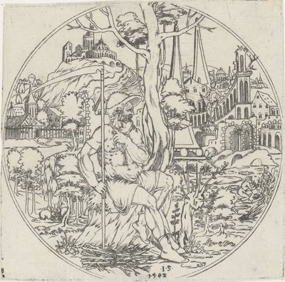 Saturn (Bottoms of Bowls: Landscapes with Biblical and Mythological Scenes) by Jonas Silber