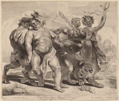 Drunkenness of Bacchus by Jonas Suyderhoff after Sir Peter Paul Rubens