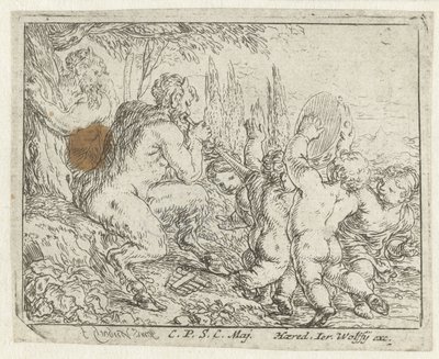 Music-Making Satyrs and Dancing Children by Jonas Umbach